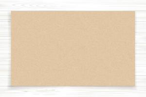 Brown paper sheet on white wood texture background. Vector. vector