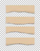 Ripped paper texture. Torn paper edges background. Brown paper for banner tag background. Vector. vector