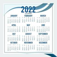 New Year Yearly Calendar 2022 Template vector