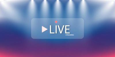 Live streaming background.loading,player, broadcast, website, online radio vector