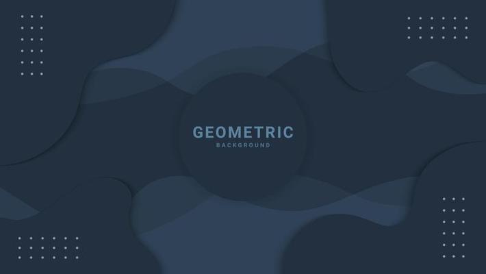 Flat Gray Abstract Geometric Liquid Shape With Dynamic Wave Background. Good For Banner, Frame. Motion Or Presentation