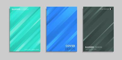 Set Of Abstract Colorful Dynamic Gradient Diagonal Stripe Cover Template, Can Be Used As Banner, Frame, Poster, Web Or Presentation vector