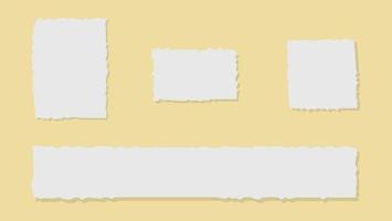 Set Of Variety Blank Paper Torn Sheet Design Template vector