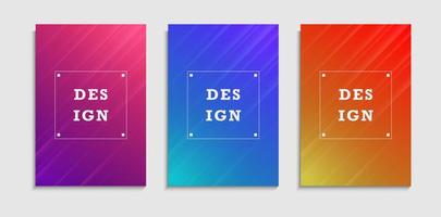 Set Of Colorful Gradient Dynamic Line Design For Banner, Frame, Motion, Cover, Wallpaper, Website Or Presentation vector
