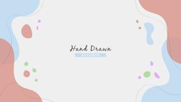 Colorful Minimal Abstract Geometric Hand Drawn Background. Good For Banner. Frame Or Presentation Template vector