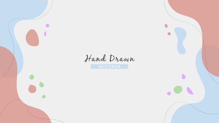 Colorful Minimal Abstract Geometric Hand Drawn Background. Good For Banner. Frame Or Presentation Template