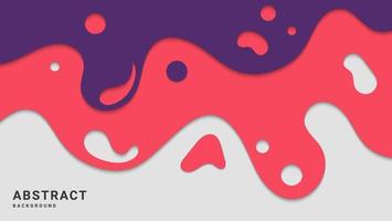 Colorful Abstract Liquid Shape Papercut Style Background vector