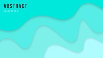 Fondo de estilo papercut de ondas azules brillantes dinámicas modernas abstractas vector