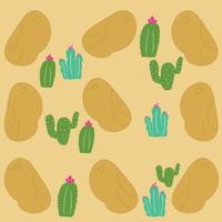 Ilustración de klompen y cactus. vector