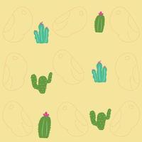 Ilustración de klompen y cactus. vector