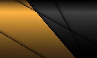 Abstract yellow black metallic geometric shadow cross slash design modern futuristic background vector