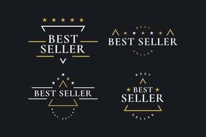 diseño de insignia de best seller con estilo retro y minimalista. producto certificado. insignia o emblema de calidad vector