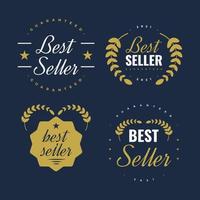 Best Seller Badge Design with Retro Style. Certified product. Quality Badge or Emblem vector