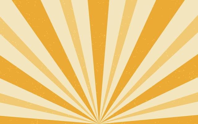 Vintage yellow sun rays retro background