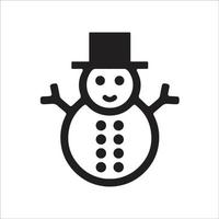 Snow man icon vector