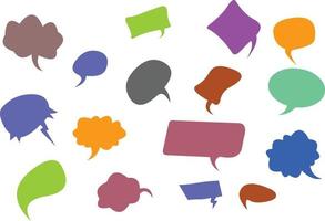 Speech bubble colored set. Concept multi-ethnic and multiracial diverse people. People diversity metaphor. Racial equality and conceptual anti-racism. Multicultural society. vector