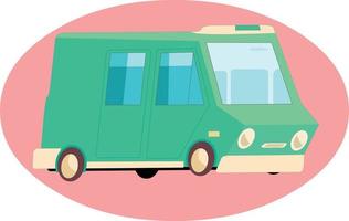 Illustration of a bus, Picnic van vector artwork