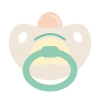 pacifier baby suck accessory icon vector