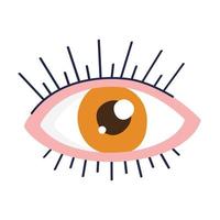 ojo humano icono de estilo doodle vector