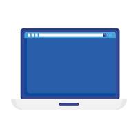 laptop computer portable device icon vector