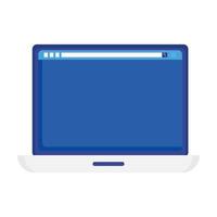 laptop computer portable device icon vector