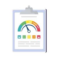 customer satisfaction gauge measure in checklist vector