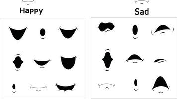 sincronización de labios icono de posición diferente ilustraciones vectoriales vector