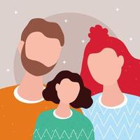 love family members characters scene vector