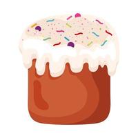 sweet cupcake easter food icon vector