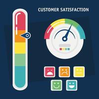 bundle of three customer satisfaction set icons vector