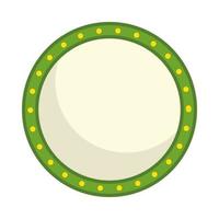 signo de bombilla circular vector