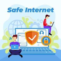 Safe Internet Concept vector
