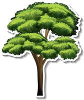 Tree sticker on white background vector