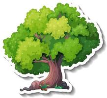 Tree sticker on white background vector