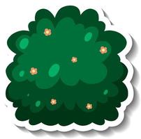 A green bush in cartoon style vector