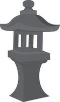 Japanese style stone lantern for garden vector illustration