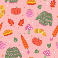 Autumn pattern. Autumn background vector