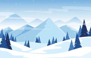 Winter Landscape Background vector