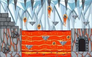 Platformer Game template with Ice Cave vector