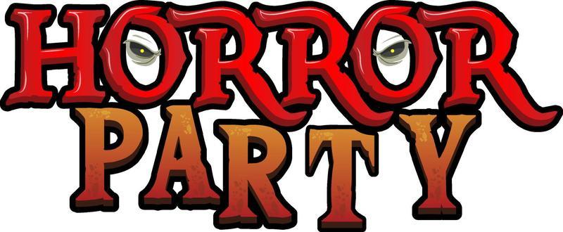 Horror Party word banner for halloween