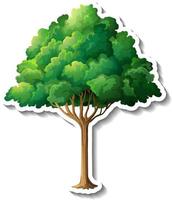 Tree sticker on white background vector