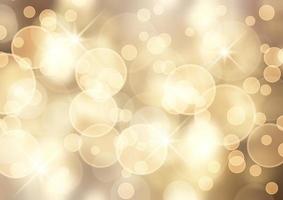 golden bokeh lights christmas background vector