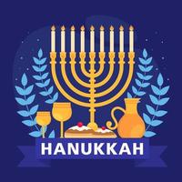 ilustración de celebración de hanukkah vector