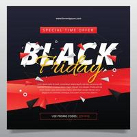 cartel de venta de viernes negro vector