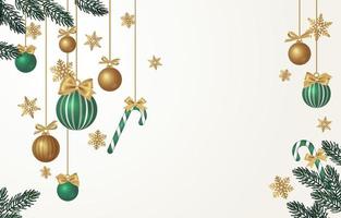 Fresh Christmas Ornament Background vector