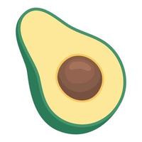 icono de rebanada de aguacate vector