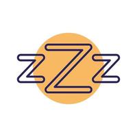 sleeping zzz letters line style icon vector design