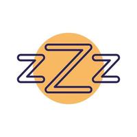 sleeping zzz letters line style icon vector design