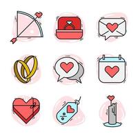 Set of Valentine Icon vector