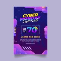 Cyber Monday Limited Time Offer Poster Concept